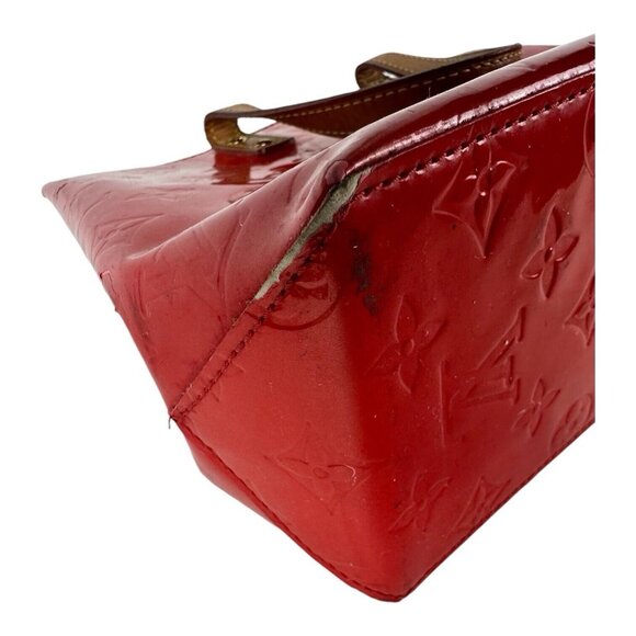 LOUIS VUITTON Reade PM Red Vernis Leather Tote Hand Bag Purse **READ** - Picture 13 of 16